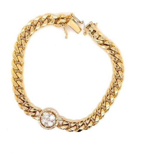 A gold bracelet made of medium