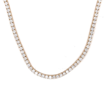 Shimmer and shine in the lovely golden tennis necklace.