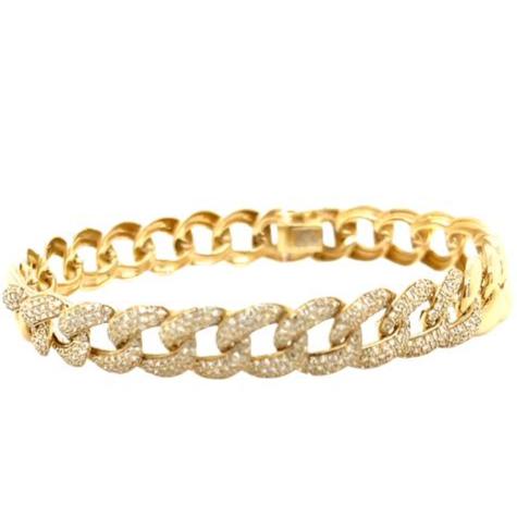 Cuban link diamond bracelet