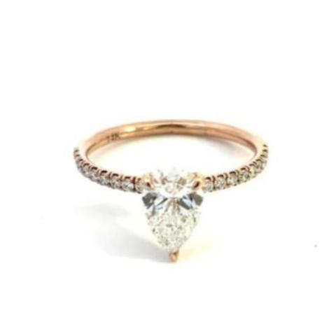 Pear shape Rose Gold Beautiful Diamond Ring